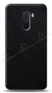 Dafoni Xiaomi Pocophone F1 Siyah Electro Deri Grnml Telefon Kaplama