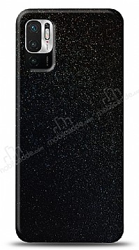 Dafoni Xiaomi Redmi Note 10 5G Siyah Parlak Simli Telefon Kaplama