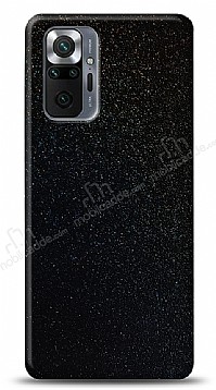 Dafoni Xiaomi Redmi Note 10 Pro Siyah Parlak Simli Telefon Kaplama