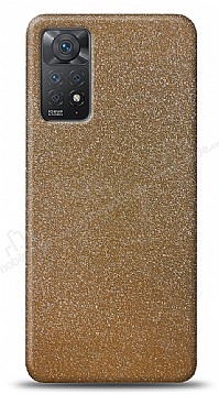 Dafoni Xiaomi Redmi Note 11 Pro Gold Parlak Simli Telefon Kaplama
