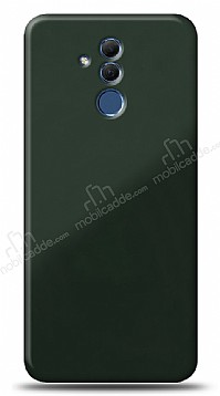 Eiroo Glass Huawei Mate 20 Lite Silikon Kenarl Cam Koyu Yeil Klf