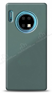Eiroo Glass Huawei Mate 30 Silikon Kenarl Cam Yeil Klf