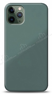 Eiroo Glass iPhone 11 Pro Silikon Kenarl Cam Yeil Klf