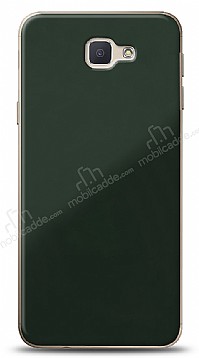 Eiroo Glass Samsung Galaxy J7 Prime / J7 Prime 2 Silikon Kenarl Cam Koyu Yeil Klf