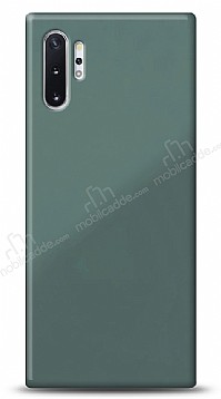 Eiroo Glass Samsung Galaxy Note 10 Plus Silikon Kenarl Cam Yeil Klf