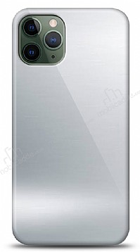 Eiroo iPhone 11 Pro Silikon Kenarl Aynal Silver Klf