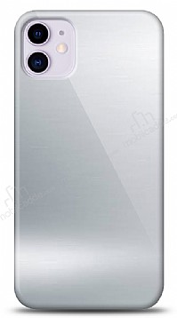 Eiroo iPhone 11 Silikon Kenarl Aynal Silver Klf
