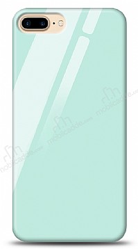 Eiroo iPhone 7 Plus / 8 Plus Silikon Kenarl Mavi Cam Klf