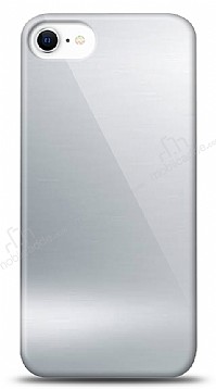 Eiroo iPhone SE 2020 Silikon Kenarl Aynal Silver Klf