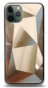 Eiroo Prizma iPhone 11 Pro Max Gold Rubber Klf