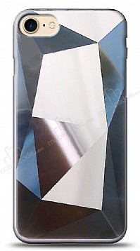 Eiroo Prizma iPhone 7 / 8 Silver Rubber Klf
