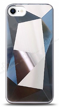 Eiroo Prizma iPhone SE 2020 Silver Rubber Klf