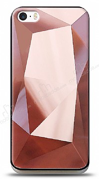 Eiroo Prizma iPhone SE / 5 / 5S Rose Gold Rubber Klf