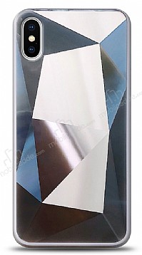 Eiroo Prizma iPhone X / XS Silver Rubber Klf