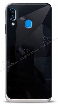 Eiroo Prizma Samsung Galaxy A20 / A30 Siyah Rubber Klf