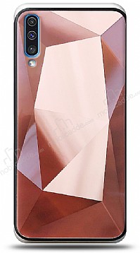 Eiroo Prizma Samsung Galaxy A70 Rose Gold Rubber Klf