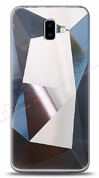 Eiroo Prizma Samsung Galaxy J6 Plus Silver Rubber Klf