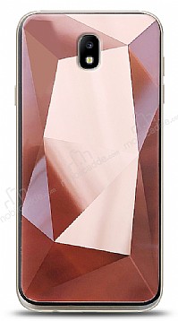 Eiroo Prizma Samsung Galaxy J7 Pro 2017 Rose Gold Rubber Klf