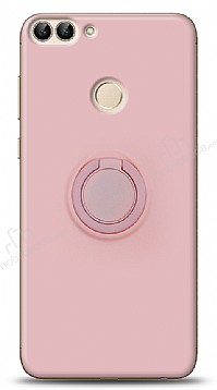 Eiroo Ring Color Huawei P Smart Yzk Tutuculu Ak Pembe Silikon Klf