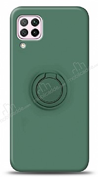 Eiroo Ring Color Huawei P40 Lite Yzk Tutuculu Koyu Yeil Silikon Klf
