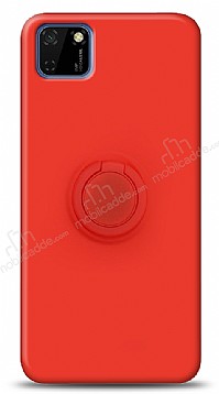 Eiroo Ring Color Huawei Y5p Yzk Tutuculu Krmz Silikon Klf