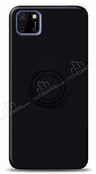 Eiroo Ring Color Huawei Y5p Yzk Tutuculu Siyah Silikon Klf