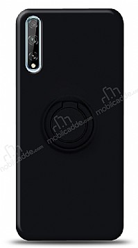 Eiroo Ring Color Huawei Y8p Yzk Tutuculu Siyah Silikon Klf