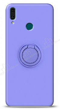 Eiroo Ring Color Huawei Y9 2019 Yzk Tutuculu Mor Silikon Klf