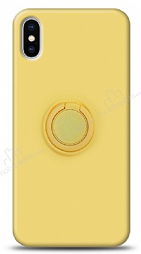 Eiroo Ring Color iPhone XS Max Yzk Tutuculu Sar Silikon Klf