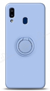 Eiroo Ring Color Samsung Galaxy A20S Yzk Tutuculu Mavi Silikon Klf