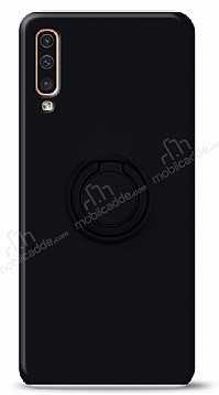 Eiroo Ring Color Samsung Galaxy A50 Yzk Tutuculu Siyah Silikon Klf
