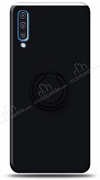 Eiroo Ring Color Samsung Galaxy A50s Yzk Tutuculu Siyah Silikon Klf