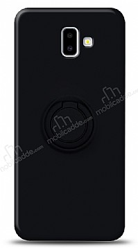 Eiroo Ring Color Samsung Galaxy J6 Plus Yzk Tutuculu Siyah Silikon Klf
