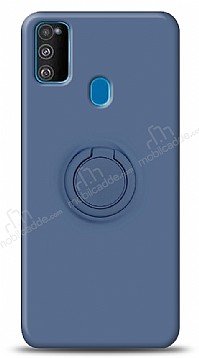 Eiroo Ring Color Samsung Galaxy M31 Yzk Tutuculu Lacivert Silikon Klf
