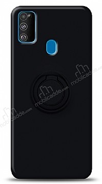 Eiroo Ring Color Samsung Galaxy M31 Yzk Tutuculu Siyah Silikon Klf