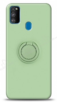 Eiroo Ring Color Samsung Galaxy M31 Yzk Tutuculu Yeil Silikon Klf
