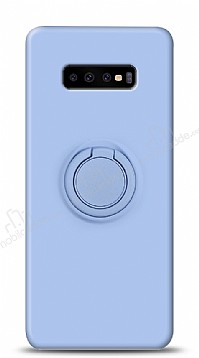 Eiroo Ring Color Samsung Galaxy S10 Yzk Tutuculu Mavi Silikon Klf