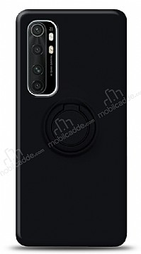 Eiroo Ring Color Xiaomi Mi Note 10 Lite Yzk Tutuculu Siyah Silikon Klf