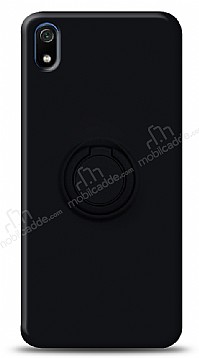 Eiroo Ring Color Xiaomi Redmi 7A Yzk Tutuculu Siyah Silikon Klf