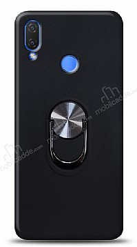 Eiroo Ring Fold Huawei P Smart Plus Standl Ultra Koruma Siyah Klf