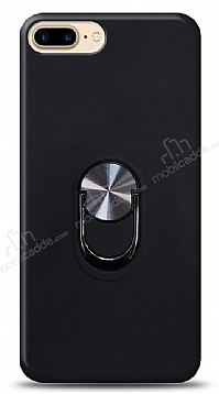 Eiroo Ring Fold iPhone 7 Plus / 8 Plus Standl Ultra Koruma Siyah Klf