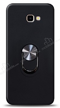Eiroo Ring Fold Samsung Galaxy J4 Plus Standl Ultra Koruma Siyah Klf