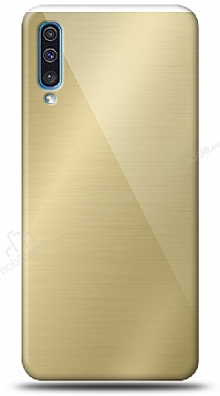Eiroo Samsung Galaxy A70 Silikon Kenarl Aynal Gold Klf