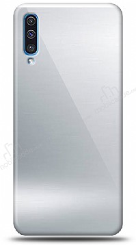 Eiroo Samsung Galaxy A70 Silikon Kenarl Aynal Silver Klf