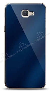 Eiroo Samsung Galaxy J7 Prime / J7 Prime 2 Silikon Kenarl Aynal Lacivert Klf