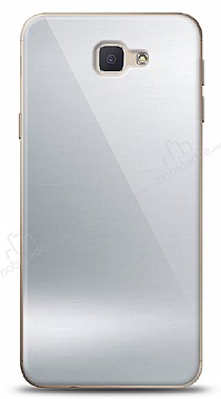 Eiroo Samsung Galaxy J7 Prime / J7 Prime 2 Silikon Kenarl Aynal Silver Klf