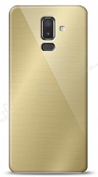 Eiroo Samsung Galaxy J8 Silikon Kenarl Aynal Gold Klf