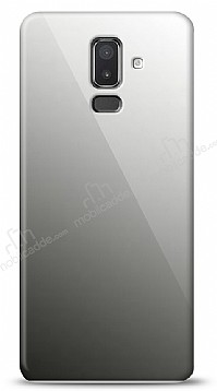Eiroo Samsung Galaxy J8 Silikon Kenarl Aynal Siyah Klf