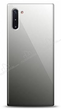 Eiroo Samsung Galaxy Note 10 Silikon Kenarl Aynal Siyah Klf