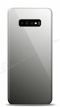 Eiroo Samsung Galaxy S10 Silikon Kenarl Aynal Siyah Klf